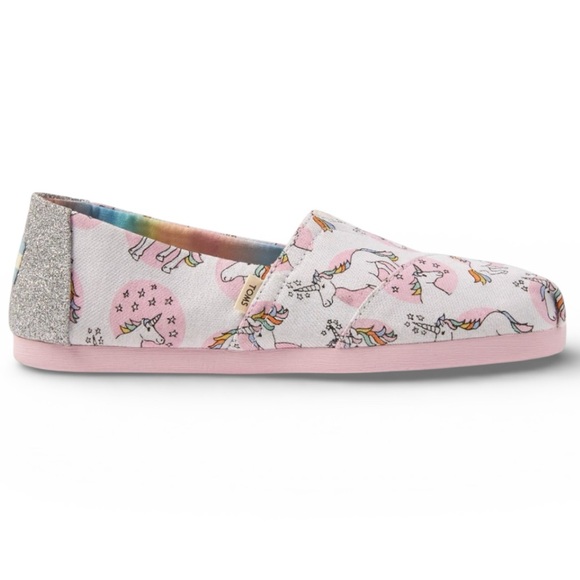 Toms Shoes - Toms Classic Pastel Glitter Unicorn Alpargata Flats